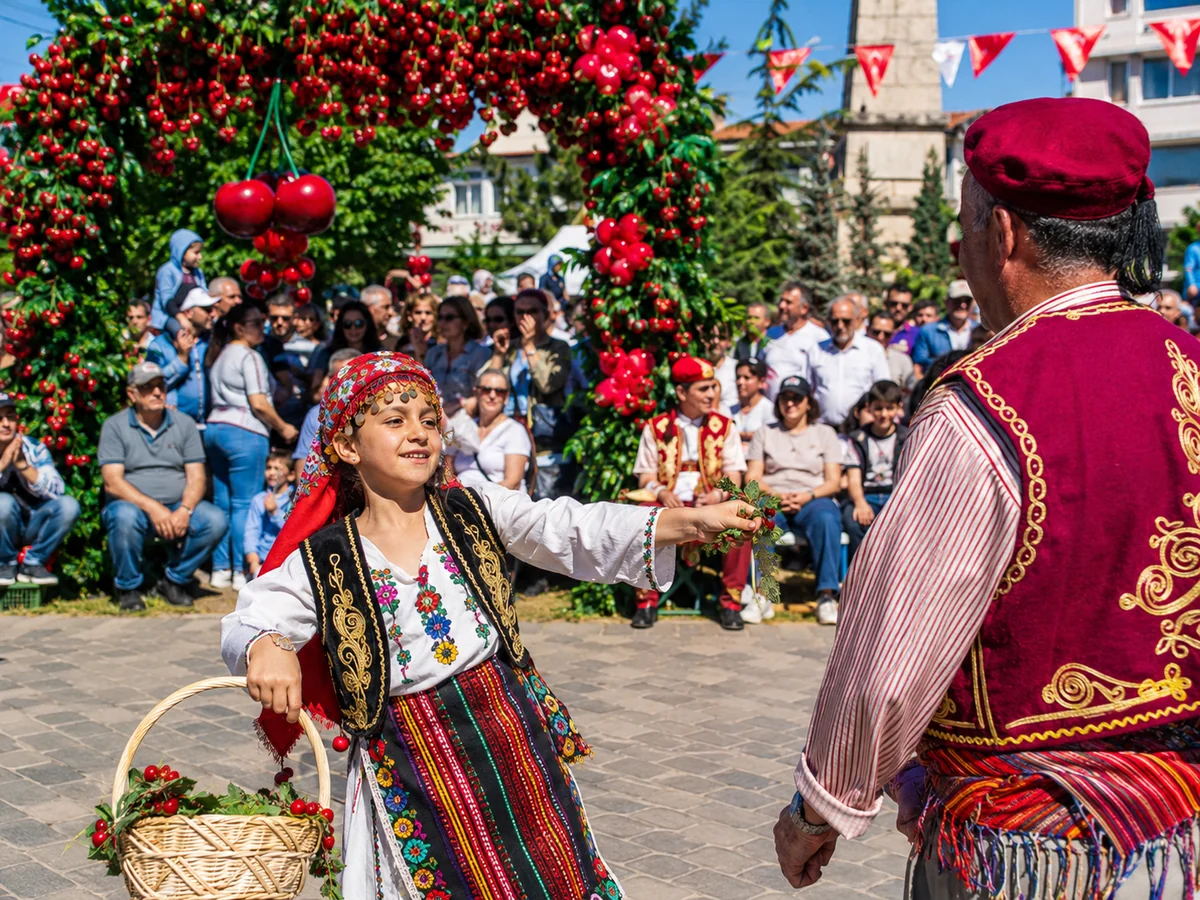 Tekirdağ Kiraz Festivali'nden renkli bir an